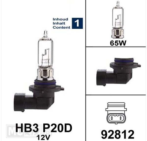 Lamp HB3 P20D 12V 65W Halogeen Heavy Duty (1)