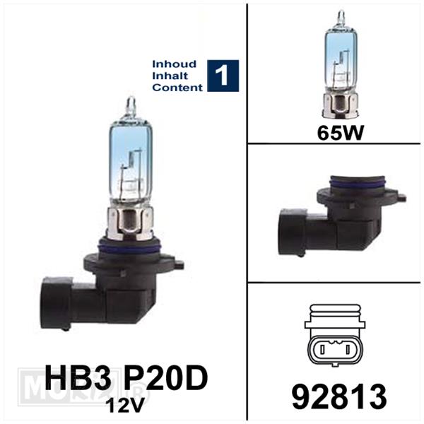 Lamp HB3 P20D 12V 65W Halogeen Super White (1)