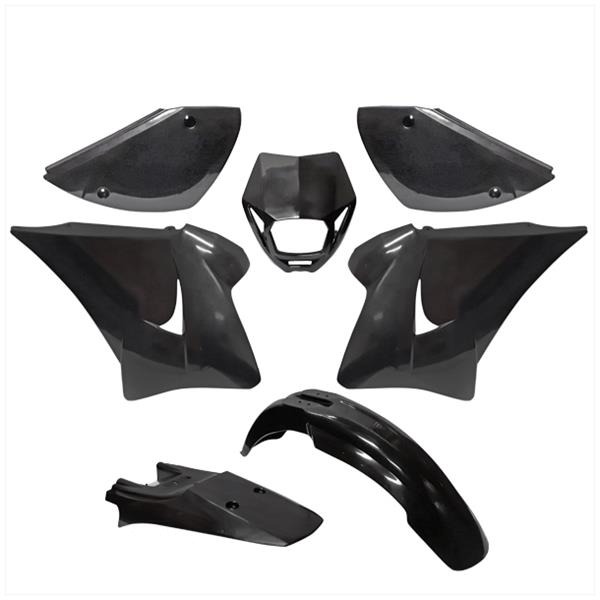 Plaatwerk KIT Rieju RR/Spike Zwart 7delig - MKX