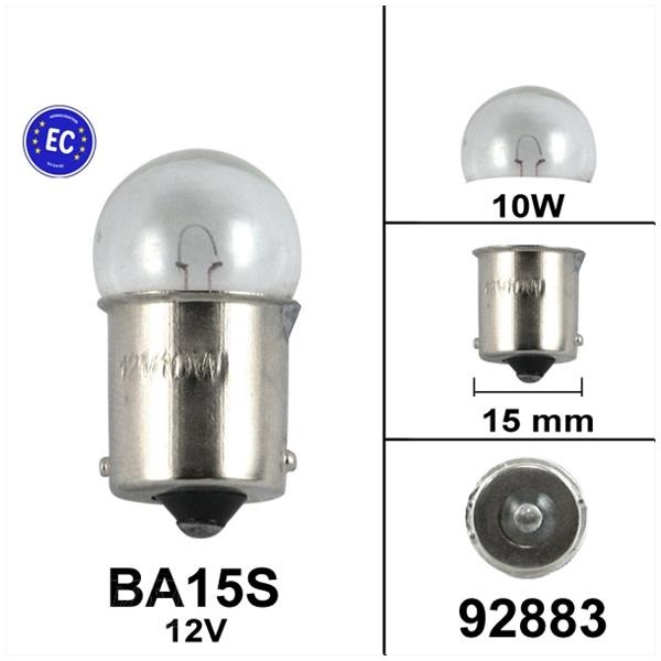 Lamp BA15S 12V 10W Bollard CE Keur (1)