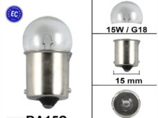 Lamp BA15S 12V 15W Kleine BOL G18 CE Keur (1) - Bollard