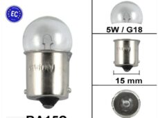 Lamp BA15S 12V  5W G18  CE Keur (1) - Bollard