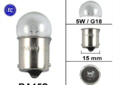 Lamp BA15S 12V 5W G18 CE Keur (1) - Bollard