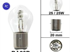 Lamp BA20D 12V 25/25W CE Keur (1) - Bollard
