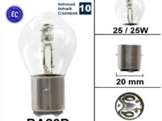 Lamp BA20D 12V 25/25W CE Keur (10) - Bollard