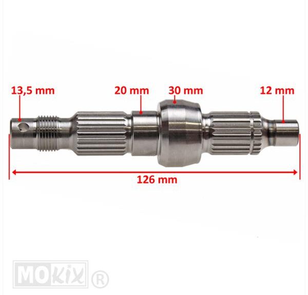 Achteras Piaggio Typhoon/Sfera/ZIP 126mm - Supertec