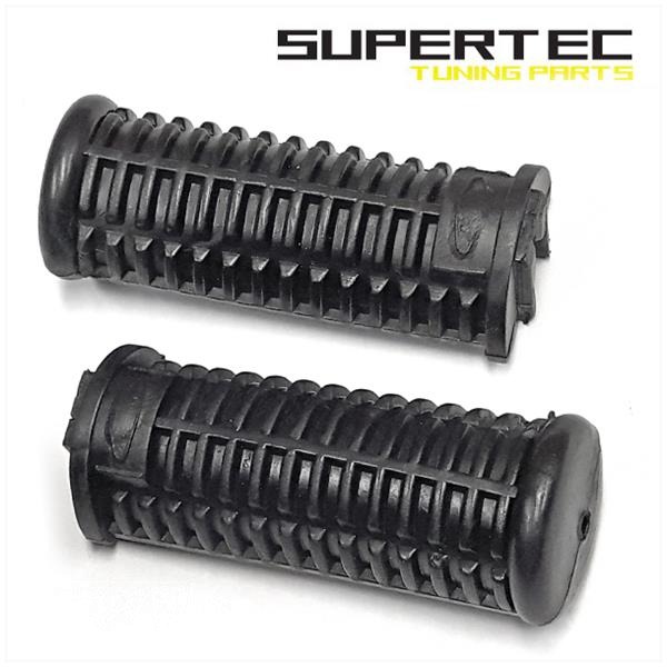 Voetsteun-Rubbers SET Honda DAX Zwart - Supertec