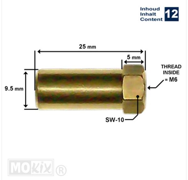 Uitlaatmoer Puch Maxi M6 Lang (12) - Bollard