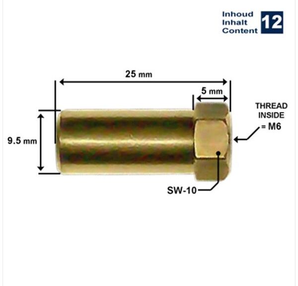Uitlaatmoer Puch Maxi M6 Lang (12) - Bollard