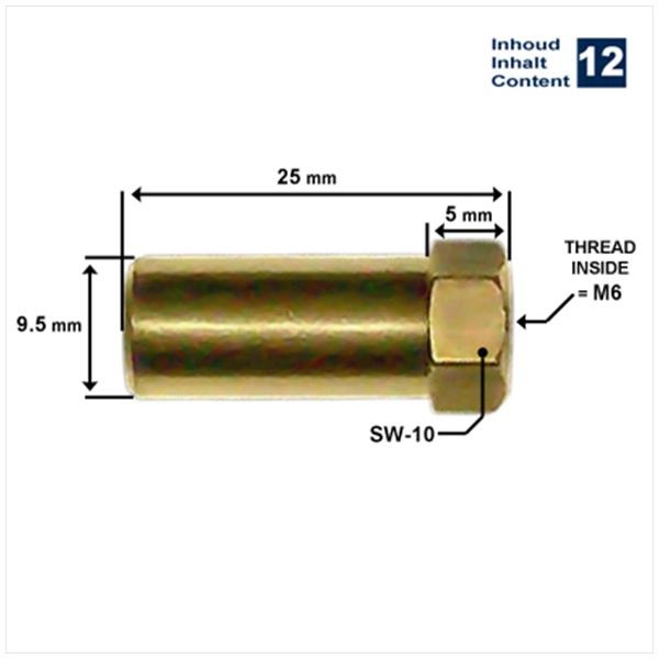 Uitlaatmoer Puch Maxi M6 Lang (12) - Bollard