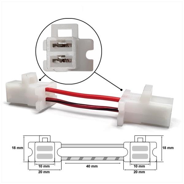 Connector Kabel Blok Vrouw>Blok Vrouw 2 Pins