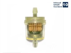 Benzinefilter UNI Voor 6mm Slang Rond GY6 (10) - Supertec