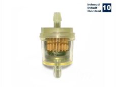 Benzinefilter UNI Voor 6mm Slang Rond GY6 (10) - Supertec