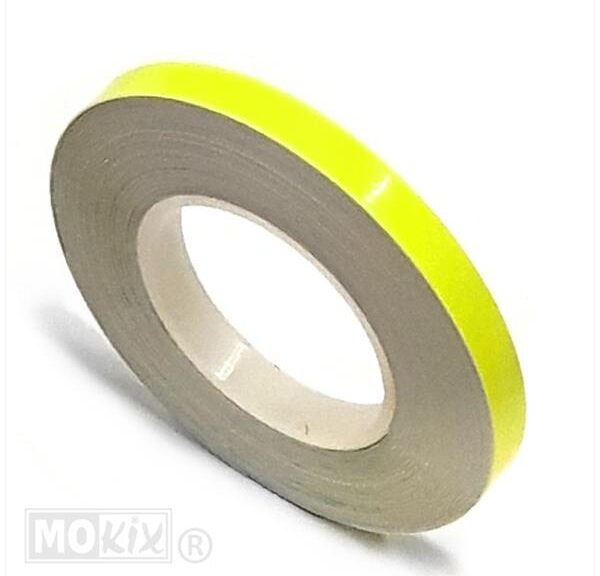 Wiel Reflectie Tape 7mm X 9m Neon Geel