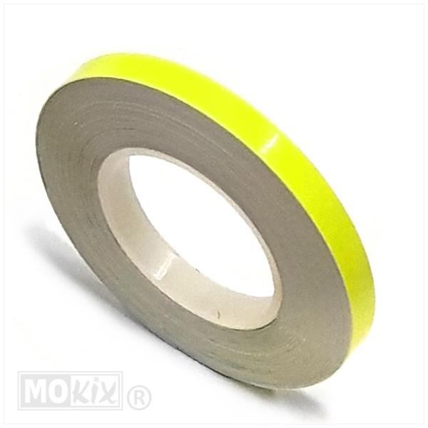 Wiel Reflectie Tape 7mm X 9m Neon Geel
