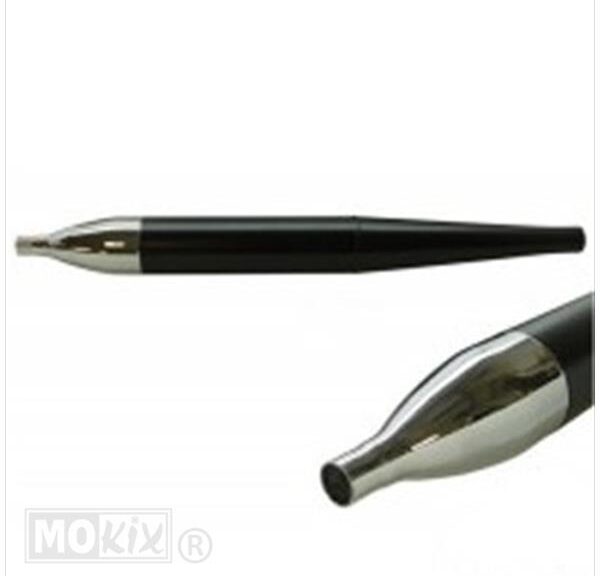 Uitlaat Universeel 70mm/28mm Sigaar Zwart Chroom - Jamarcol