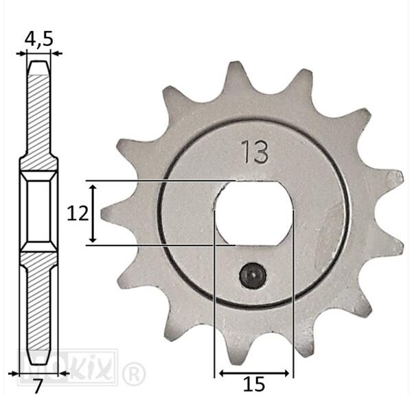 Kreidler 3V/4V framdrev (415) 13-tandad IGM