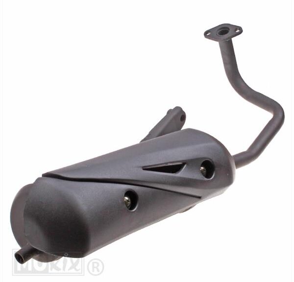 Uitlaat China Scooter GY6 50A 10/12" Zwart Silex"