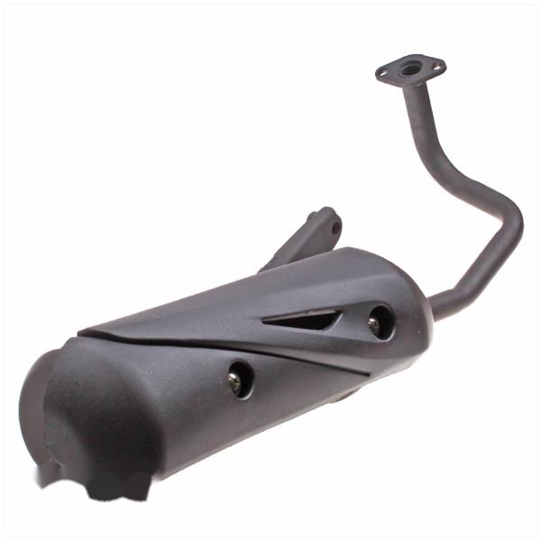 Uitlaat China Scooter GY6 50A 10/12" Zwart Silex"