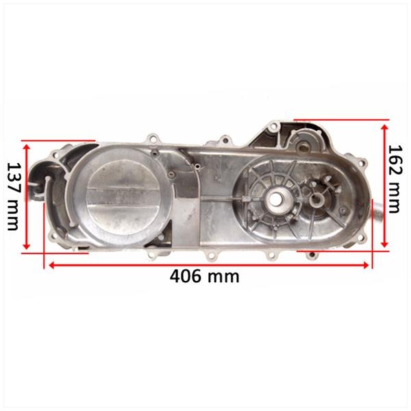 Carterdeksel China 4T GY6 12 Zilver +Aansluiting" - Afbeelding 2