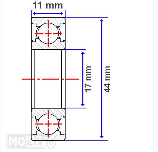 Lager Special B017 17-44-11 PVC Kooi (1) - FAG