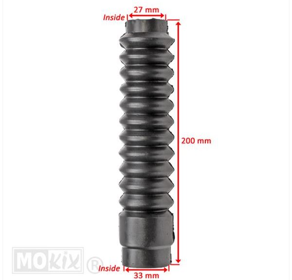 Voorvorkrubber Universeel 20cm 27/33mm Zwart SET