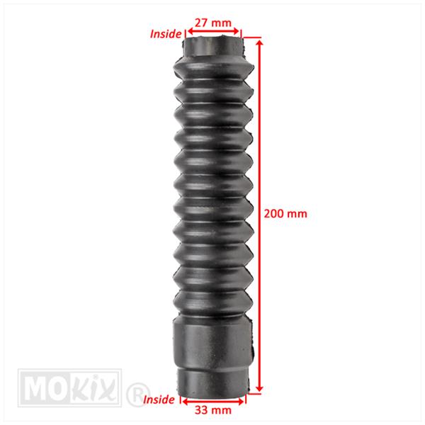 Voorvorkrubber Universeel 20cm 27/33mm Zwart SET