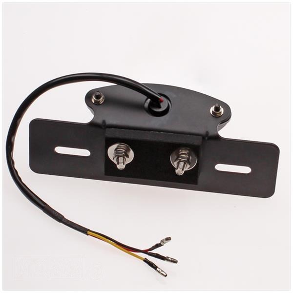 Achterlicht UNI Ovaal LED (Rood) CE + Steun Zwart