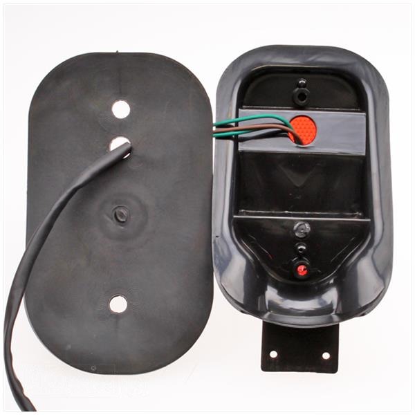 Achterlicht UNI Opbouw Model (Rood) Chroom Elec