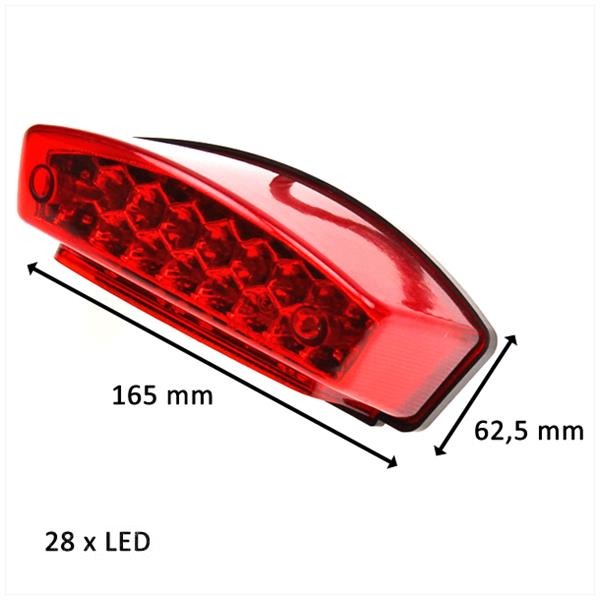 Achterlicht Derbi Senda-R <99/BETA ARK LED CE Rood - Afbeelding 2