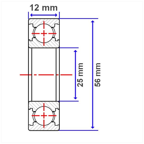 Lager NTN 25-56-12 Krukas Piaggio 4T Links (1)