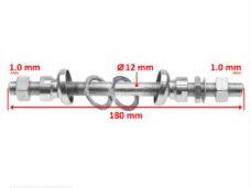 Achteras Puch Maxi Compleet 12mm +Asconen