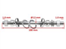 Achteras Puch Maxi Compleet 12mm +Asconen