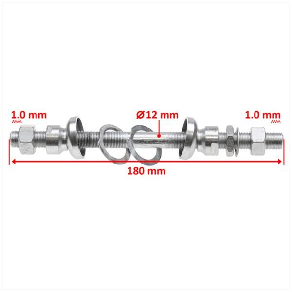 Achteras Puch Maxi Compleet 12mm +Asconen