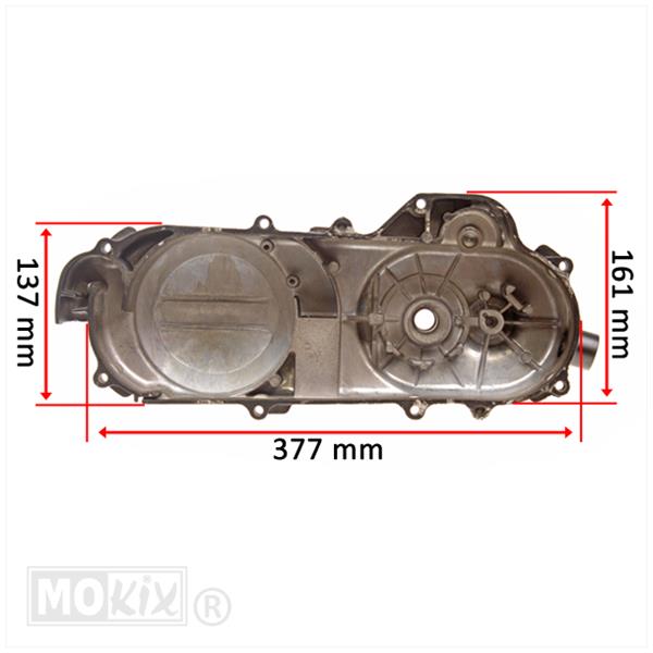 Carterdeksel China 4T GY6 10 Zwart +Aansluiting" - Afbeelding 2