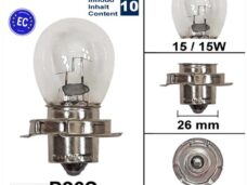 Lamp P26S 12V 15W CE (10) - Bosma