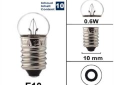 Lamp E10 6V 0.6W (10)