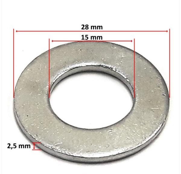 Wiel-AS Sluitring M14 (15x28x2.5) (10)