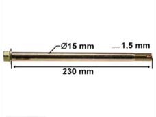 Achteras Derbi Senda DRD/EVO 15mm 230mm Compleet - Supertec