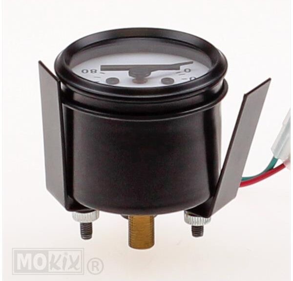 KM Teller-Klok UNI Rond 60mm 80kmh (VDO) WIT