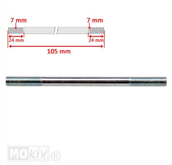 Cilinder Tapeind Tomos A3/A35 KIT M7 X 105 SP (4)