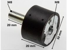 Uitlaat Rubber/Silentblock M8/M8 20x30 - Silex