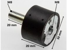 Uitlaat Rubber/Silentblock M8/M8 20x30 - Silex