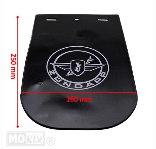 Spatlap Zundapp 16x25 Embleem Zwart - Supertec