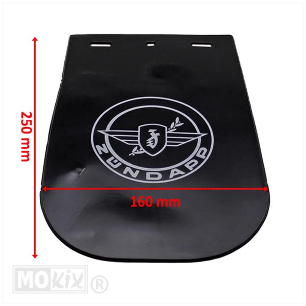 Spatlap Zundapp 16x25 Embleem Zwart - Supertec