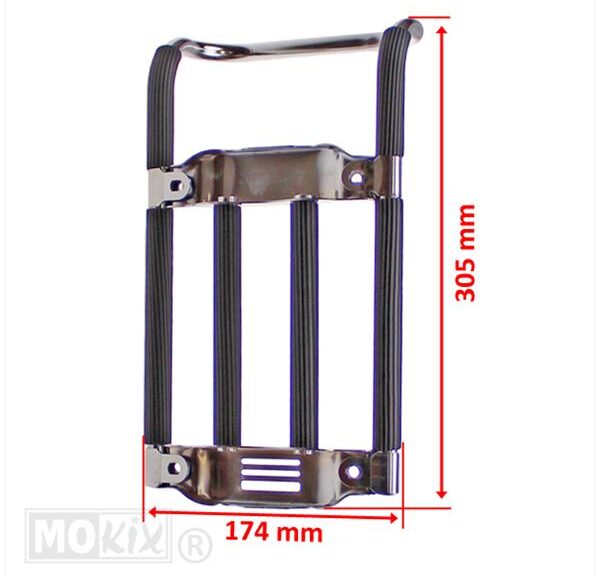 Achterdrager Simson Schwalbe KR51/0-2 Chroom - Supertec