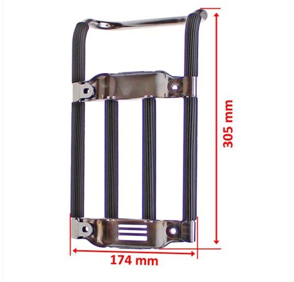Achterdrager Simson Schwalbe KR51/0-2 Chroom - Supertec