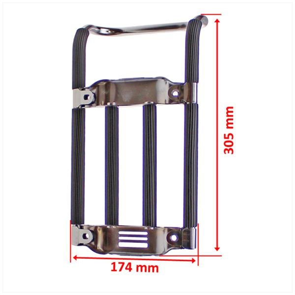 Achterdrager Simson Schwalbe KR51/0-2 Chroom - Supertec