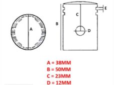 Cilinder Sachs 3 Versn. Klein Geforceerd 38mm SP