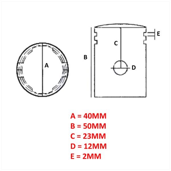 Cilinder Sachs Geforceerd 40mm SP